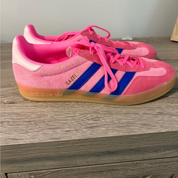 Adidas Women's Pink and Blue Gazelle Sneakers - Picture 4 of 7